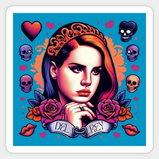 Lana Del Rey - 90s Neon Goth Sticker